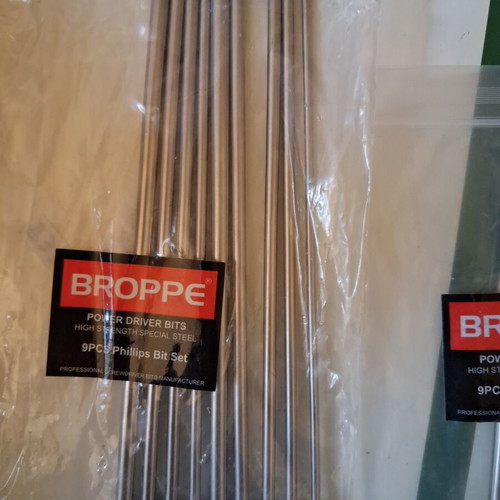 BROPPE Phillips Long Cross Bits Set 9 pcs each, new