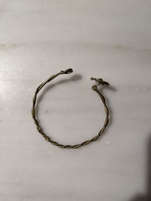 Handcrafted adjustable brass bracelet