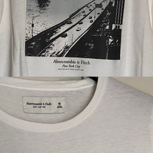 Abercrombie and Fitch soft tee short sleeve size M like new, white