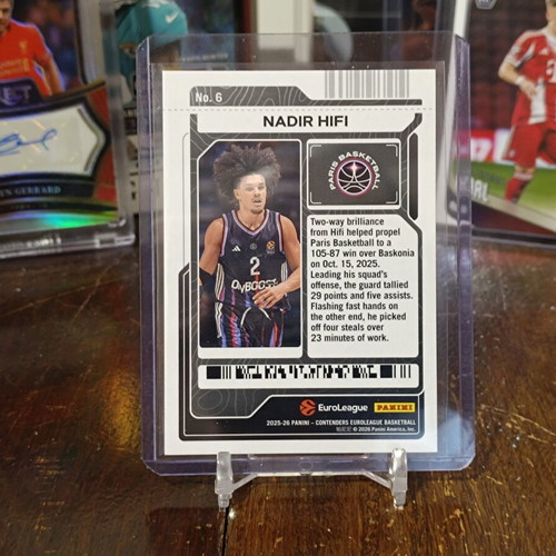 2025-26 Contenders EuroLeague Nadir Hifi Round 1 Ticket card /199 #6