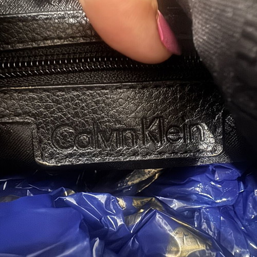 Calvin Klein shoulder bag natural leather