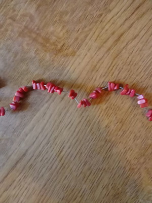 Silver 925 necklace with red coral