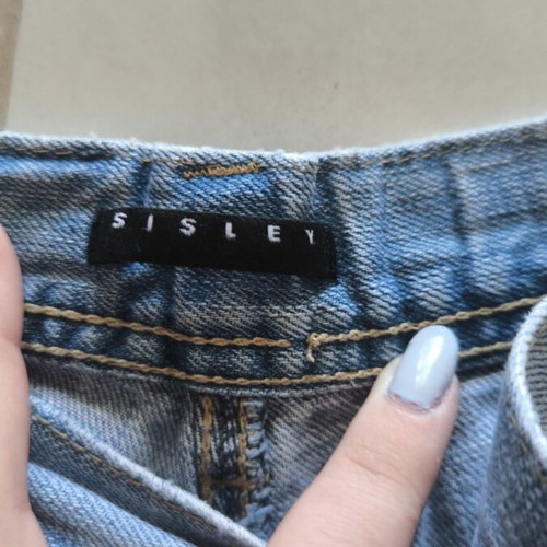 Sisley denim bermuda shorts small like new, blue