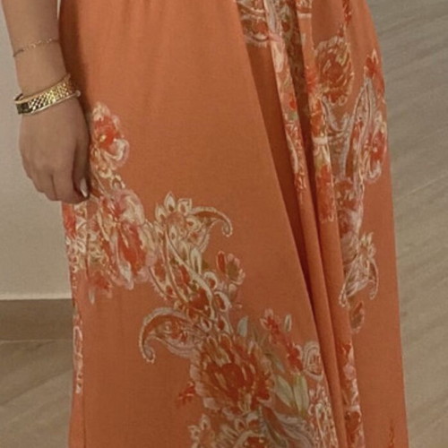 Vassia Kostara skirt, orange, XS