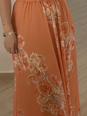 Vassia Kostara skirt, orange, XS