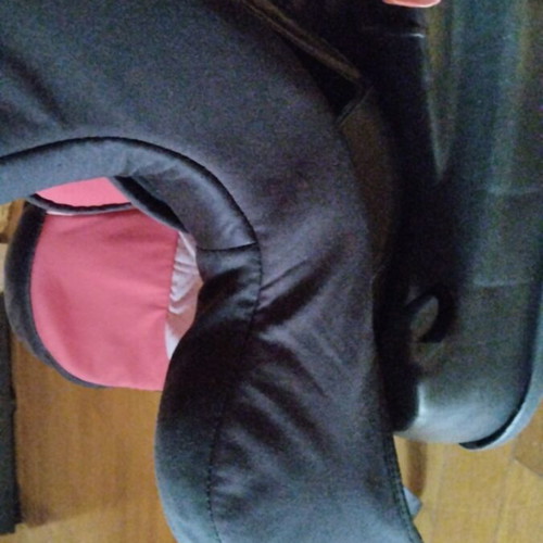 Fisher Price child car seat red gray with black plastic like new
