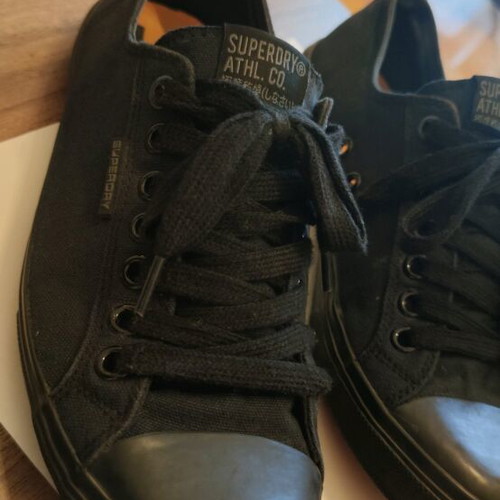 Superdry canvas shoes black like new, casual, size 43