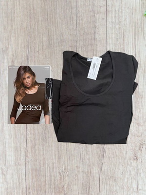 Jadea ανθρακί βαμβακερή μακρυμάνικη μπλούζα καινούργια S/M