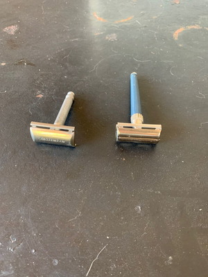 Gillette G2000 England TTO and Gillette Ball and Tech aluminum safety razors