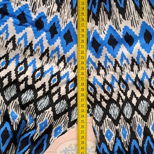 ZARA TRF Collection lightweight trousers with geometric Ikat print, size M