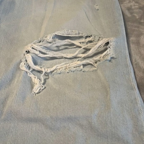 Bershka denim ripped blue jeans size 44 like new