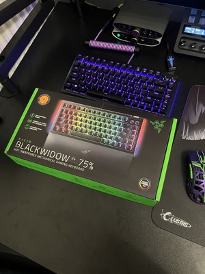 Razer BlackWidow V4 75% μηχανικό πληκτρολόγιο μεταχειρισμένο με wrist rest