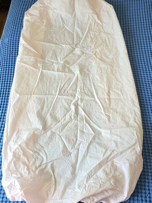 Pink cotton fitted sheet for baby bed, 120 x 60 cm
