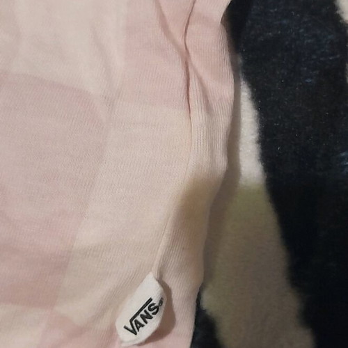 Vans crop top size S like new, white rose