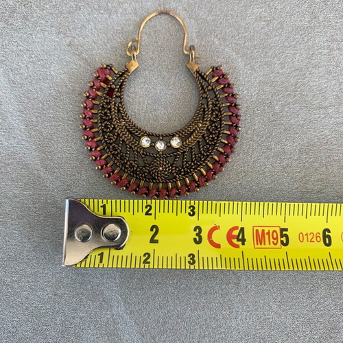 Hoop earrings with lace design like new