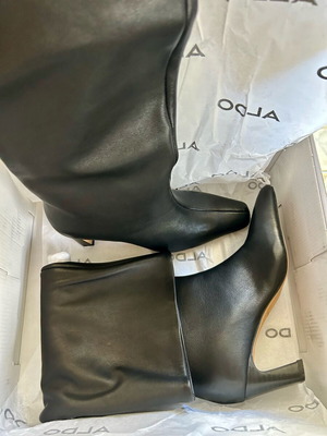 Aldo δερμάτινες μπότες αφόρετες Νο 37, τακούνι 6 εκ.