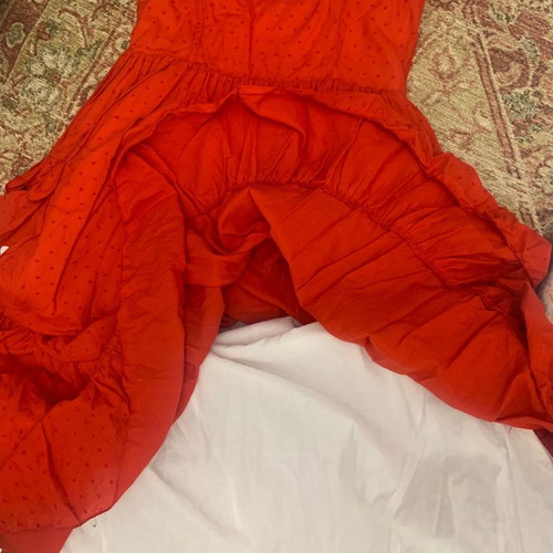 Karavan boho dress 100% cotton like new, medium size, red
