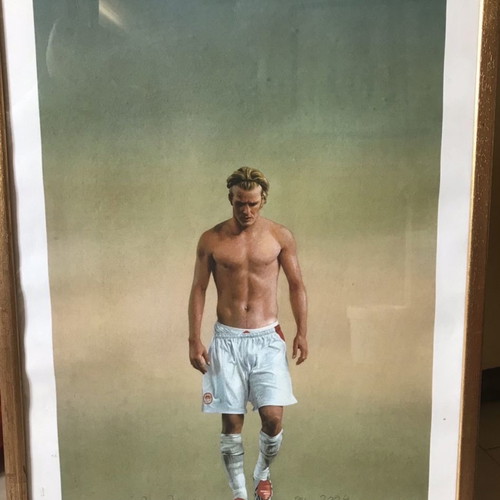 Michalis Makroulakis silk screen print signed football theme