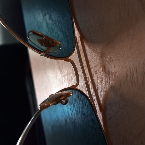 Ray Ban Aviators sunglasses like new, teal blue shades