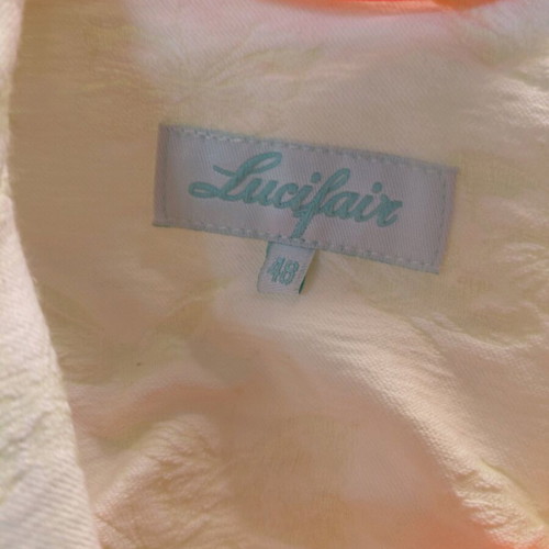 Lucifair jacket size 48 white-yellow with organza details like new
