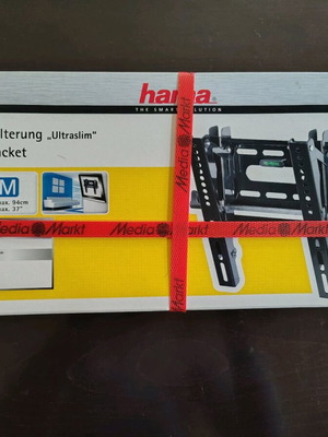 Hama TV wall bracket new, ultra slim, black, max 25kg