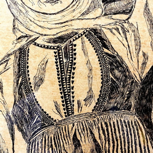 Painting M.E. Karela used, size 36x45cm