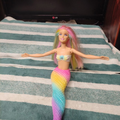 Barbie Dreamtopia Rainbow Transformation mermaid doll used
