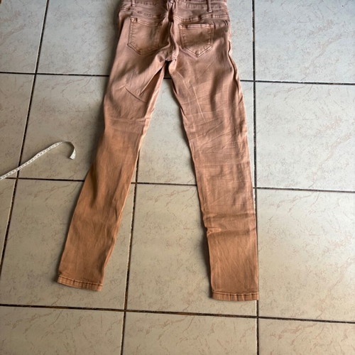 High-Rise Skinny Jeans Size M Like New, Salmon Peach Beige
