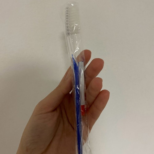 Toothbrush and toothpaste for travel, new, pack of 2