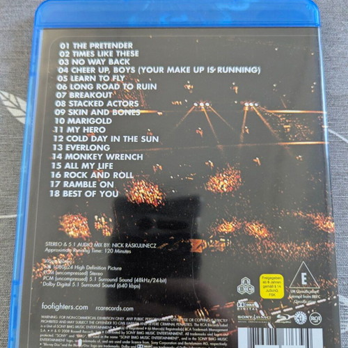 Foo Fighters Live At Wembley Stadium Blu Ray like new, rock