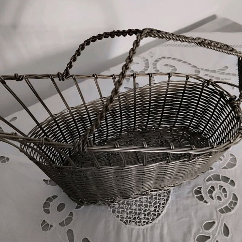 Handmade vintage antique wire basket like new