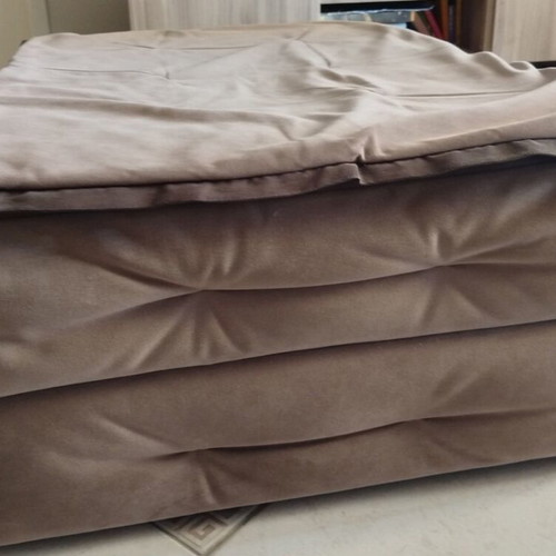 Sofa Company armchairs like new with connecting mechanism and stool