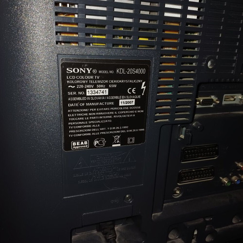 Sony Bravia LCD TV model KDL-20S4000 20 inch