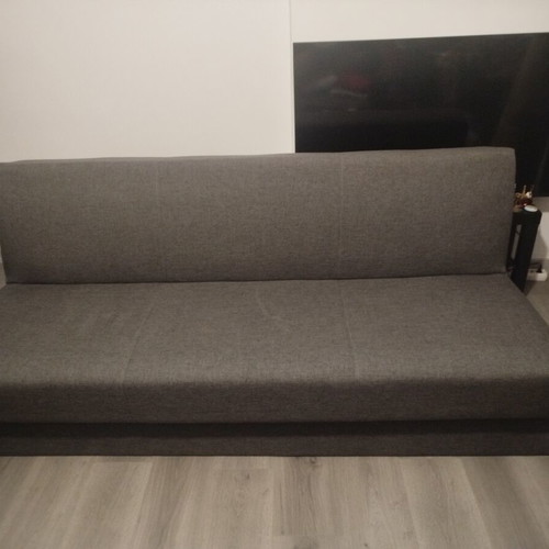 Three-seater sofa bed, dark grey from Praktiker