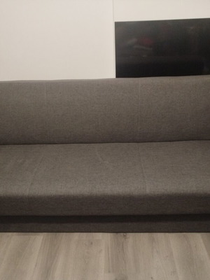 Three-seater sofa bed, dark grey from Praktiker