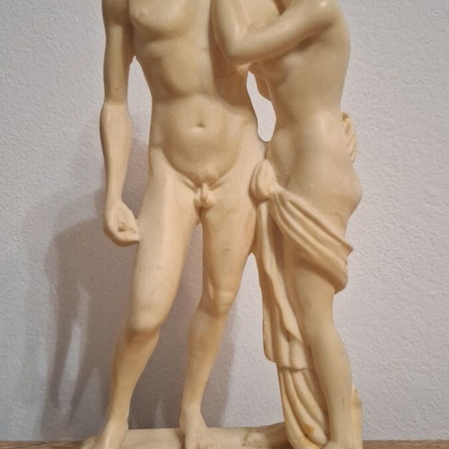 Decorative statue like new with carved details, table decor