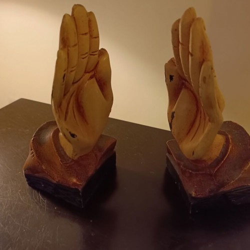 Bookends original used, set of 2, 20cm height, 8cm square base