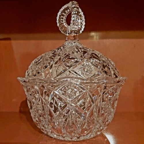 Crystal fondue bowl like new, height 22cm