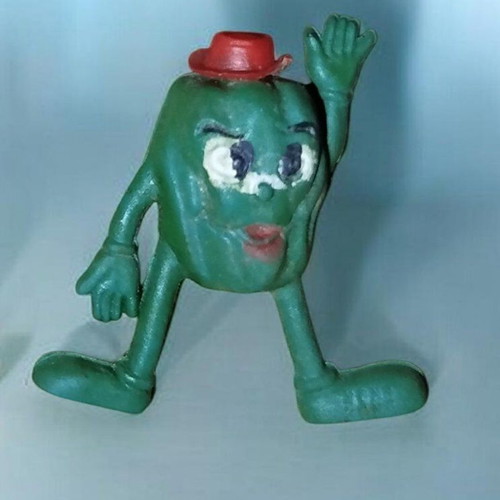 Vintage Munch Bunch Pencil Topper μεταχειρισμένο, πράσινη πιπεριά με καπέλο