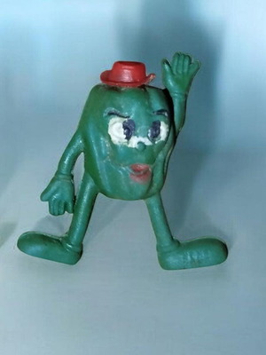 Vintage Munch Bunch Pencil Topper μεταχειρισμένο, πράσινη πιπεριά με καπέλο