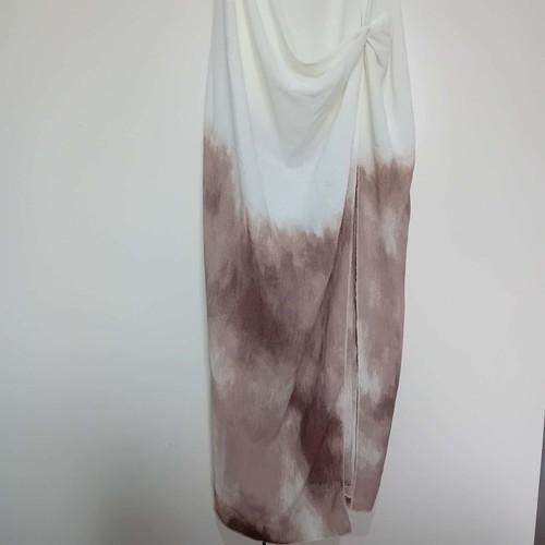 Zara long dress like new, beige and brown with elastic and straps