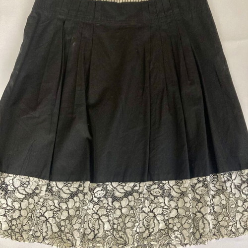 Erotokritos black and white cotton skirt with lace like new