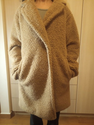 Uniqlo sheep coat used, brown, size S