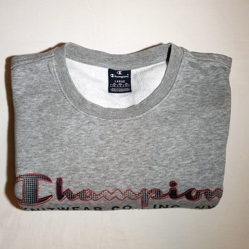 Champion men's sweatshirt light gray size L like new