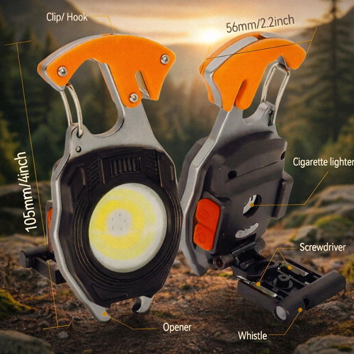 Survival ring flashlight multitool new, ultimate gadget