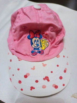 Baby summer set for girls 1-6 months used, Minnie Mouse cap and sandals