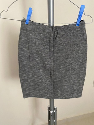 Grey tulip asymmetric mini skirt Bershka size S like new