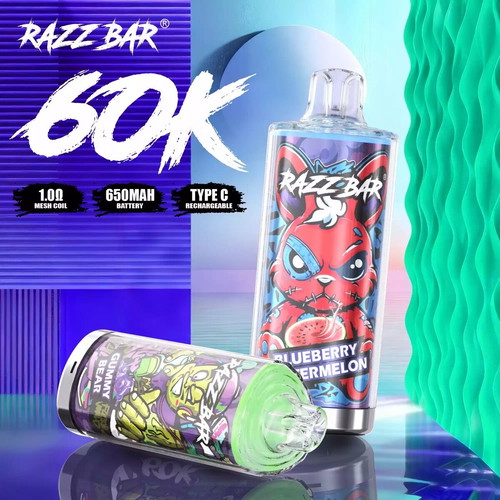 Razzbar Vapes 60K new, up to 60,000 puffs with Type-C recharge