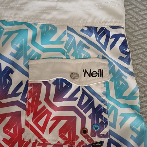 O'Neill men's swimwear large used, multicolor