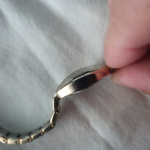 Women's wristwatch, gold and silver tone